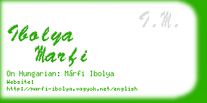 ibolya marfi business card